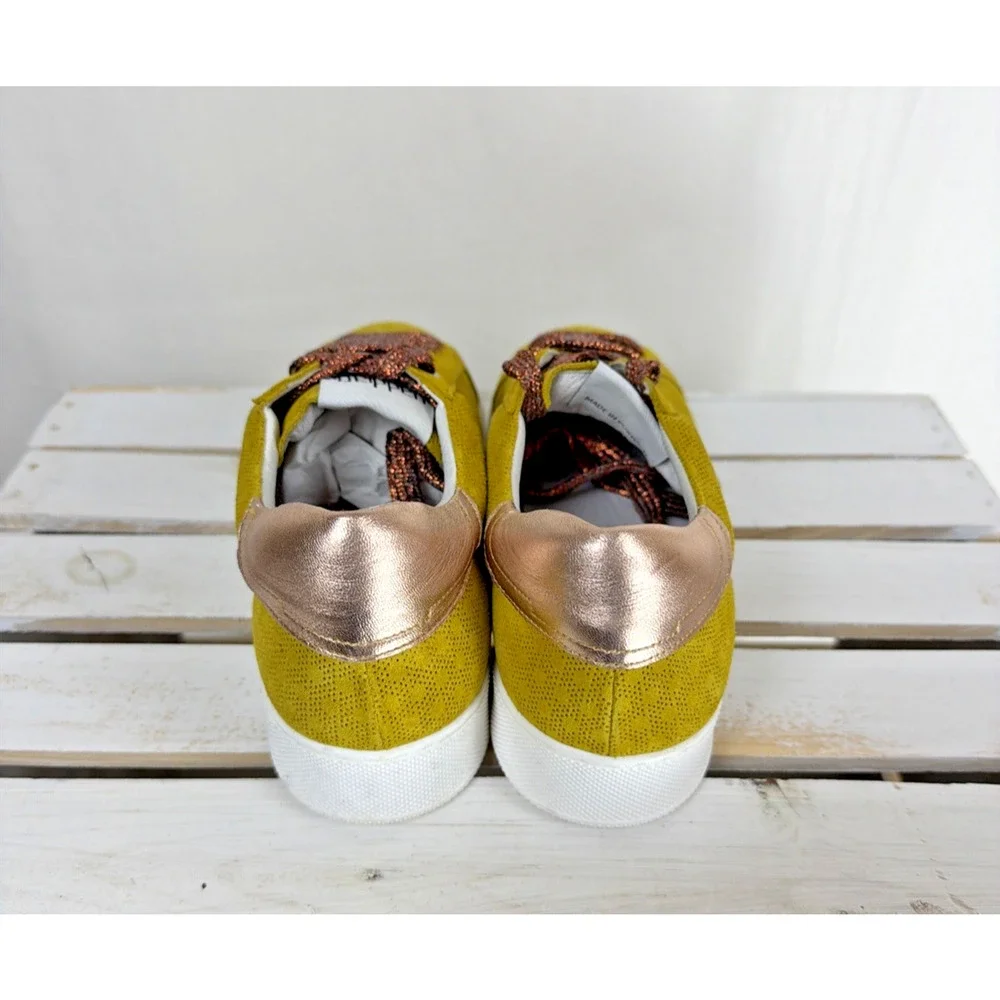 NWT Casta Yellow Vaddia Alec Upper Metallic Details Sneaker #1040 EU 40